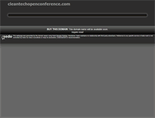 Tablet Screenshot of cleantechopenconference.com